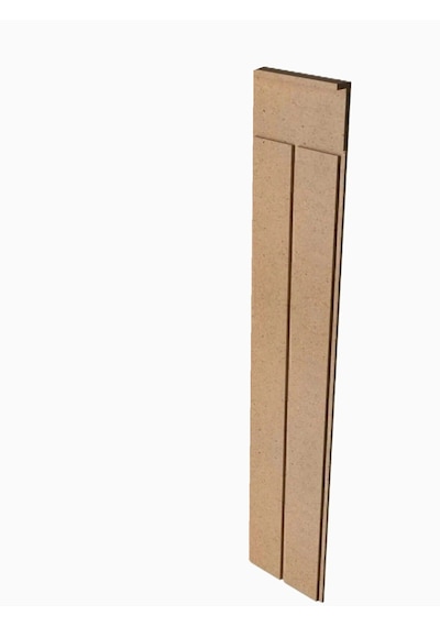 Mdf Cnc Işlemeli Dekoratif Boyanabilir Duvar Paneli 102x18cm 6mm 102x18cm