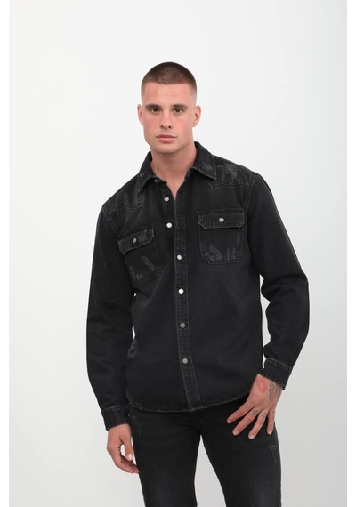 Banny Jeans Erkek Jean Gömlek SİYAH