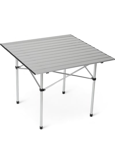Katlanabilir Kamp Masası Alüminyum Büyük Boy 70x70x55 Cm - 70 X 70 X 55 Cm Gri
