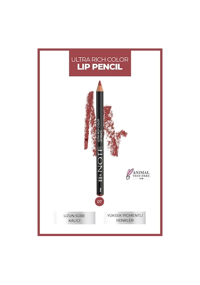 Note Cosmetique Ultra Rich Color Lip Pencil Dudak Kalemi 07 Nude Rose - Nude