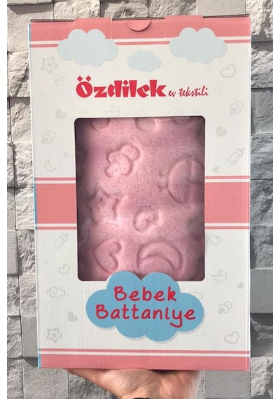 Özdilek Embos Peluş Bebek Battaniyesi 100 X 120 Pembe