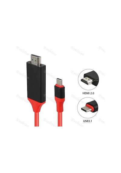 Usb Type C 3.1 To Hdmi Çevirici 4330A Galaxy S9/S10 Note 9 LG Uyumlu G5
