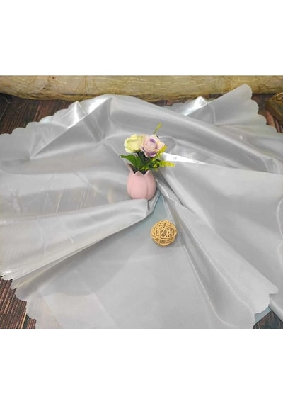 Saten Gelin Nişan Bohçası Beyaz 80x80 CM