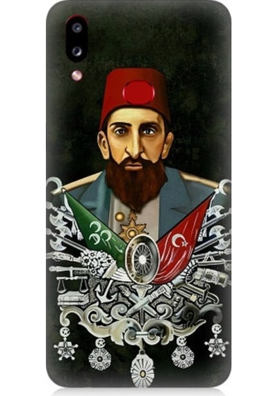 Samsung Galaxy A10s Uyumlu Osmanlı 2. Abdülhamid Han Desenli Silikon Kılıf