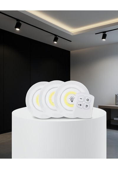 Kablosuz Uzaktan Kumandalı 3 Lü Led Spot Lamba Xucz3lülamba-5 çok renkli