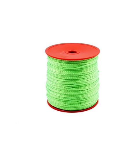 Özbek Renkli Iskota Halat İp Neon Yeşil 8mm - 12.00mt Çok Renkli