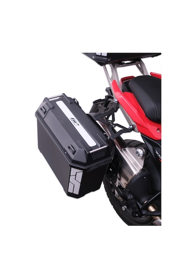 GP Kompozit Universal 26 lt x 2 Plastik Motosiklet Yan Çanta Seti Siyah