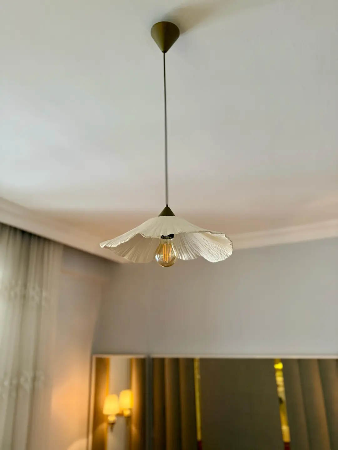 Modern Avf Sarkıt Avize 40 Cm Beyaz
