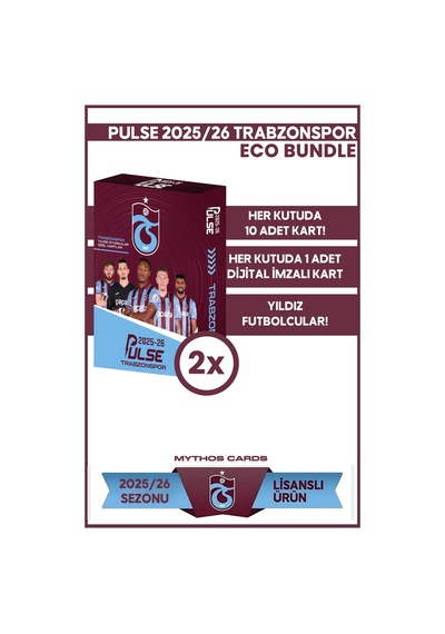 Eco Bundle - Trabzonspor - Pulse Futbolcu Kartları 2025/26 - 2 Paket