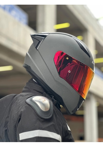 Ls2 Rapıd 2 Mat Concrete Kask Şeffaf Vizör + Spoiler Mat Concrete
