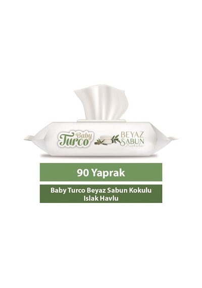 Baby Turco Beyaz Sabun Kokulu Islak Havlu 90 Yaprak