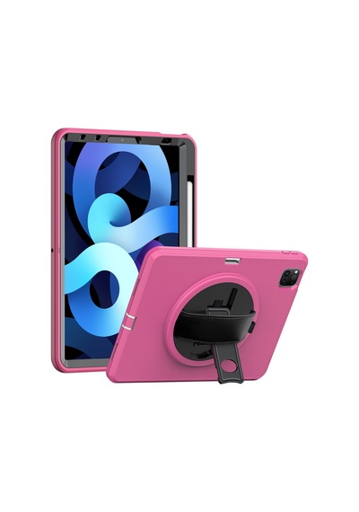 İpad Pro 11 2018 Kılıf Hand Strap Tablet Kılıfı - Pembe Diğer