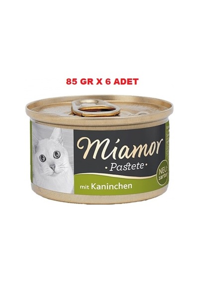 Miamor Pastete Tavşanlı Kedi Konservesi 6 x 85 G