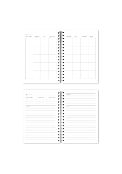 Victorias Journals Spiralli Sert Kapak Süresiz Ajanda Planner A5 Mavi