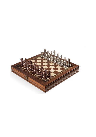 Selge Orta Boy Satranç Takımı 35cm - Ceviz