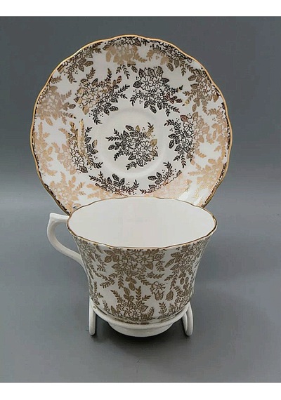 Vintage Gold Royal Vale Çay Fincanı Altın