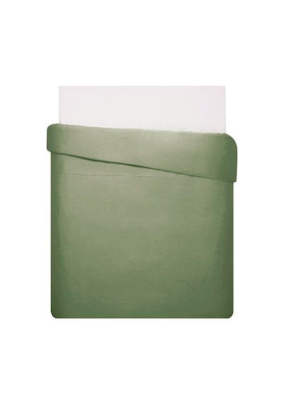 Linens Mix&match Pamuk Saten Tek Kişilik Nevresim Kılıfı Koyu Yeşil