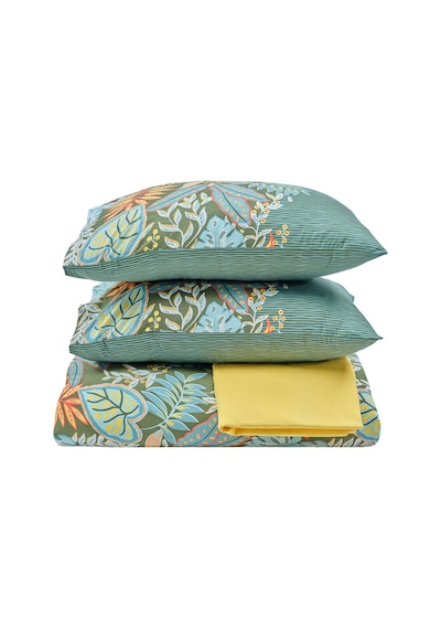 Doqu Home Jungle Muse Ranforce Nevresim Takımı Çift Solarıs Yeşil