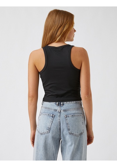 Koton Halter Yaka Atlet Siyah 2yak33375ek