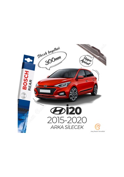 Bosch Rear Hyundai I20 2015 - 2020 Arka Silecek - H301