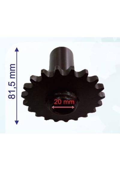 Ön Dişli Atv 428-20t İç 20 Mm Uzunluk 81 Mm