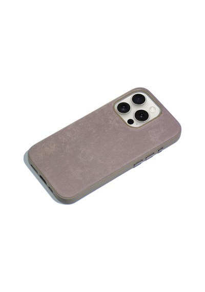 Apple Uyumlu iPhone 15 Pro Max Tuva Mikro Fiber Mimoza Kılıf-siyah