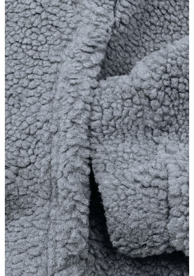 Genius Store Genıus Store Erkek Kapüşonlu Polar Sherpa Kuzu Kumaş İçi Şardonlu Kapüşonlu Sweatshırt Sherpa-kap Gri