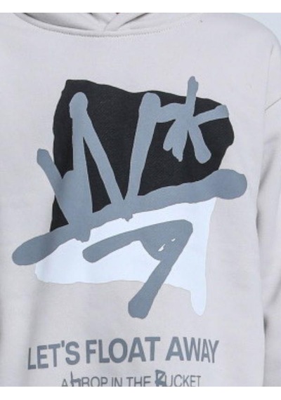 Jack Lions Erkek Çocuk Desenli Şardonlu 3 İplik Sweatshirt-14259 Gri