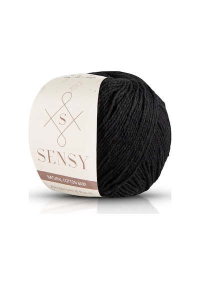 Premium Amigurumi Ipi Punch Panç Baby Soft Cotton 50 Gr Örgü Ip Siyah
