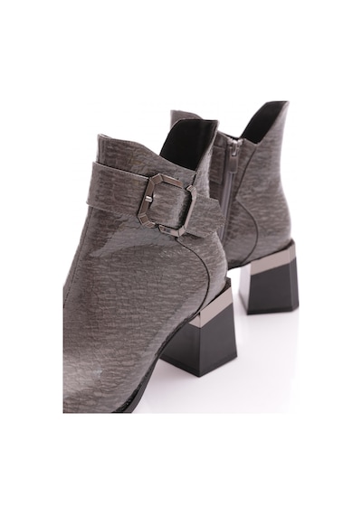Dgn 602 Kadin Topuklu Bot Platin Kroko