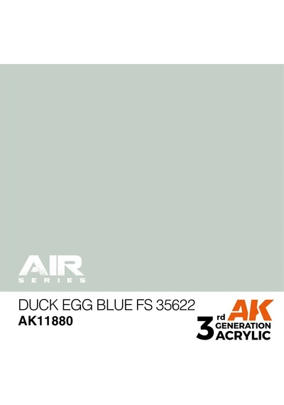 Ak Interactive 11880, 17 Ml. 3gen Duck Egg Blue Fs 35622 Aircraft Maket Boyası Standart