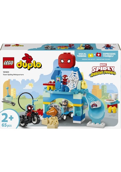 LEGO® DUPLO® | Marvel Spidey Takımı Karargahı 10464 – 2 Yaş Üzeri Çocuklar için Aksesuarlar İçeren Oyuncak Yapım Seti (65 Parça)