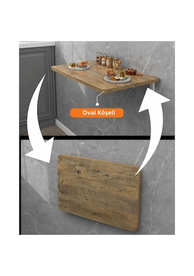 90x50 Cm Oval Köşeli Ceviz Duvara Monte Katlanır Masa Mekanizmalı Açılır Kapanır Duvar Masası Mutfak Balkon Çalışma Masası Beyaz 90x50 Cm Oval Köşeli Ceviz Duvara Monte Katlanır Masa Mekanizmalı Açılır Kapanır Duvar Masası Mutfak Balkon Çalışma Masası Beyaz