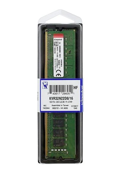 Kıngston Kvr32n22d8/16, 16gb, 3200mhz, Ddr4, Cl22, Desktop Ram