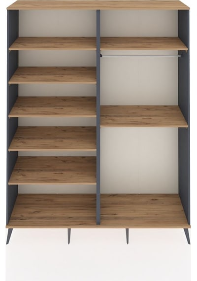 Hyperion Gardrop 7 Raflı 2 Askılı 176x44x221 Antrasit-çam Çam