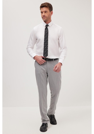 Tudors Slim Fit Beyaz Non-ıron %100 Pamuk Doğa Dostu Ekoteks Belgeli Ütü Gerektirmez Gömlek-39065 Beyaz