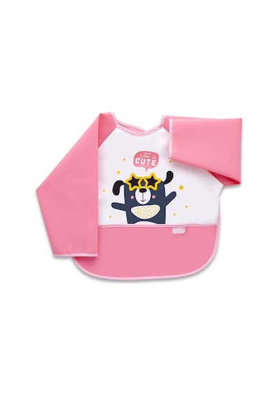 BabyJem 034 Bebek Poli Muşamba Kollu Önlük Pembe