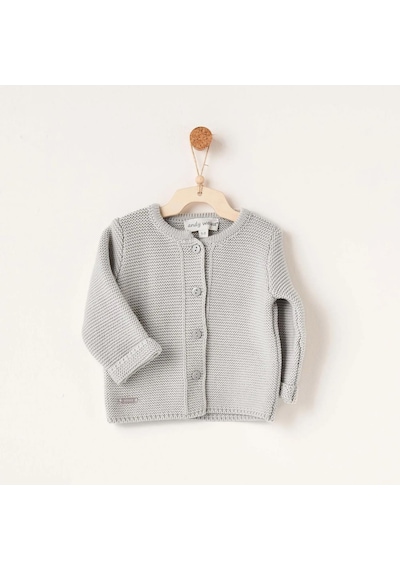 Andywawa Bebek Triko Ceket Ac26344 Gri-melanj