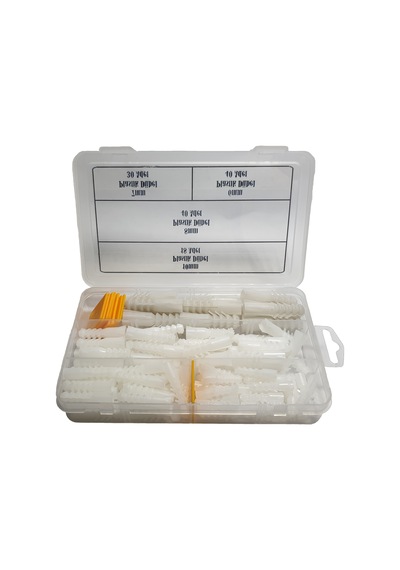 128 Parça Plastik Dübel Seti 10Mm-8Mm-7Mm-6Mm