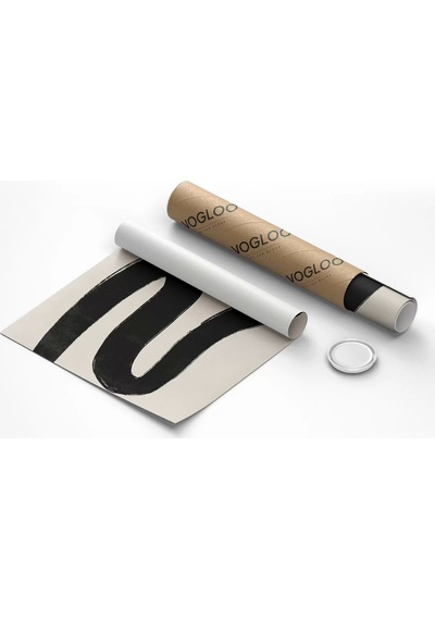 Çerçevesiz Poster Modern Monokrom Soyut 3'lü