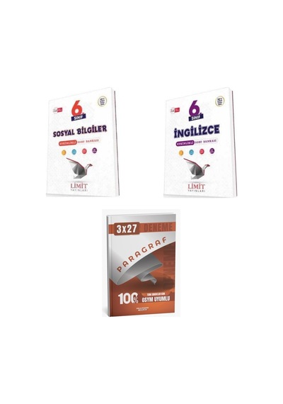 2027 Limit 6. Sınıf Etkinlikli Sosyal Bilgiler + İngilizce Soru + Anla Kazan Paragraf Deneme 3'lü Set
