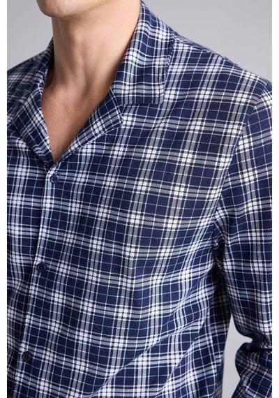 Defacto Regular Fit Ekose Desenli Uzun Kollu 2li Pijama Takımı H7538ax26aunv135 Lacivert-nv135 Defacto Regular Fit Ekose Desenli Uzun Kollu 2li Pijama Takımı H7538ax26aunv135 Lacivert-nv135
