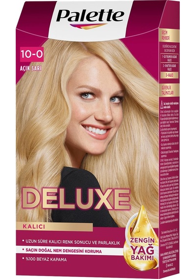 Deluxe Saç Boyası 10-0 Açık Sarı 50 Mililitre