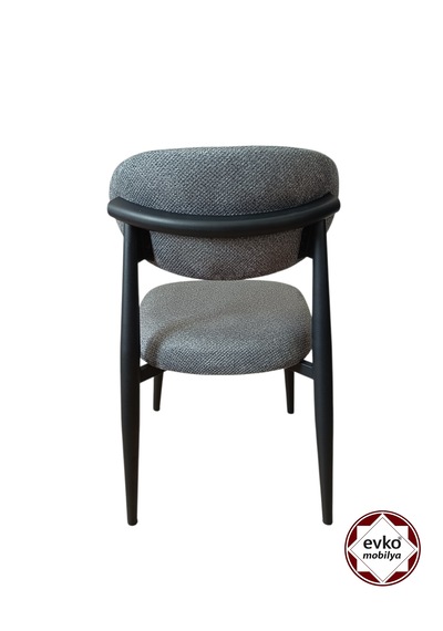 Evko Mobilya İnci Sandalye, Mutfak Salon Sandalyesi, 2 Adet Sandalye, Metal Sandalye, Yemek Sandalyesi, Otel Cafe Restoran Sandalyesi Gri