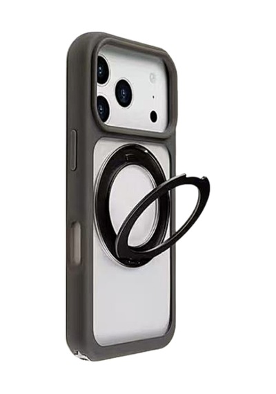 Piili Apple iPhone Uyumlu 17 Pro Max Rotation Magsafe Silikon Kılıf Gri
