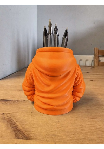 3d Baskı Kapüşonlu Sweatshirt Kalemlik - Masaüstü Organizer-turuncu Diğer
