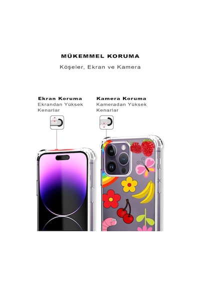 Samsung Galaxy S24fe İle Uyumlu Water Color 5 Baskılı Şeffaf Köşe Korumalı Antişok Kılıf