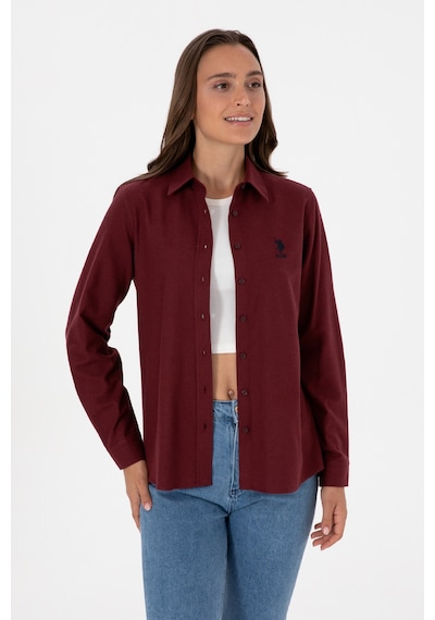 U.s. Polo Assn. Kadın Plum Gömlek Basic 50316518-vr177 New Plum