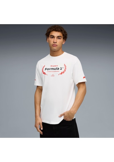Puma F1 Essentıals Graphıc Erkek Tişört 632652 02 Beyaz