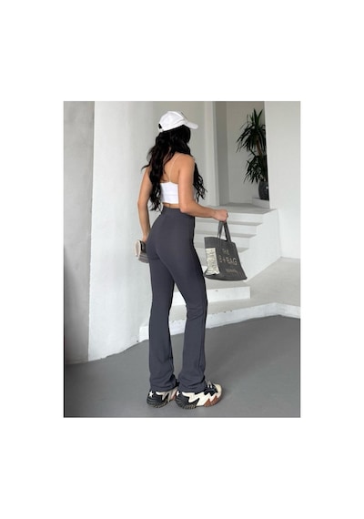 Paw Garage Kadın Beyond Yüksek Bel Toparlayıcı Çimalı Ispanyol Paça Palazzo Pantolon 2xl Lacivert 2xl Lacivert Pwg100225230126